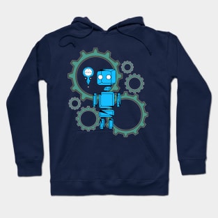 Blue Geometric Buddy : with background Hoodie